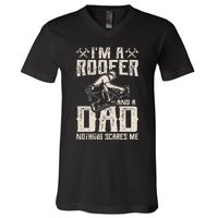 Roofer Dad Funny Roofing Novelty V-Neck T-Shirt