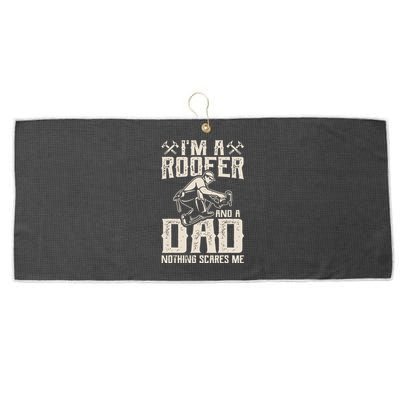 Roofer Dad Funny Roofing Novelty Large Microfiber Waffle Golf Towel