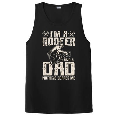 Roofer Dad Funny Roofing Novelty PosiCharge Competitor Tank