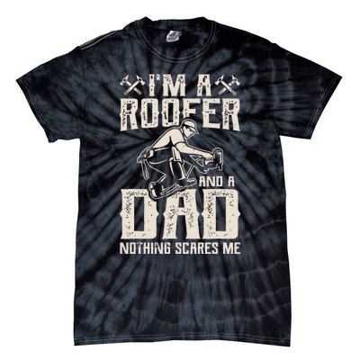 Roofer Dad Funny Roofing Novelty Tie-Dye T-Shirt