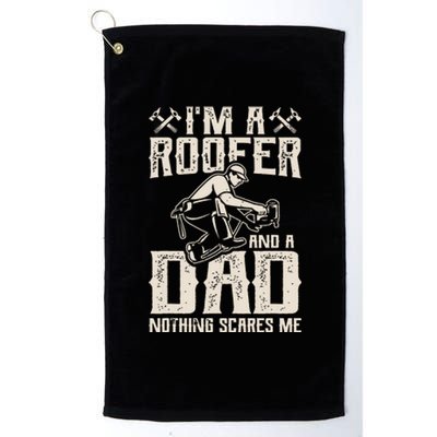 Roofer Dad Funny Roofing Novelty Platinum Collection Golf Towel