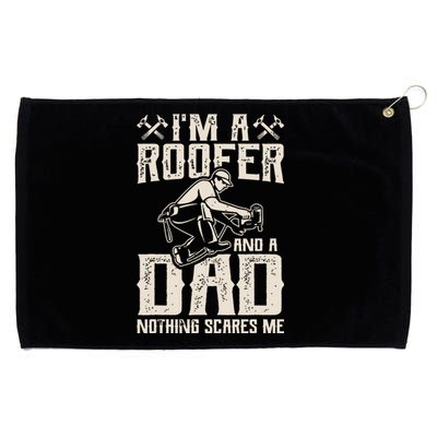 Roofer Dad Funny Roofing Novelty Grommeted Golf Towel