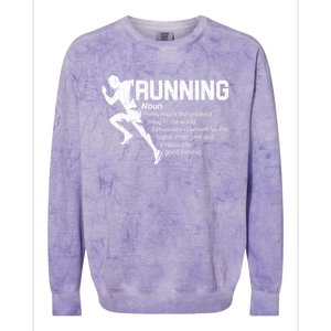 Running Definition Funny Marathon Runner Graphic Gift Colorblast Crewneck Sweatshirt