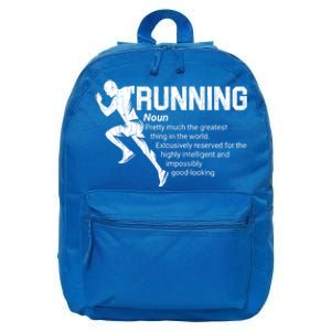 Running Definition Funny Marathon Runner Graphic Gift 16 in Basic Backpack