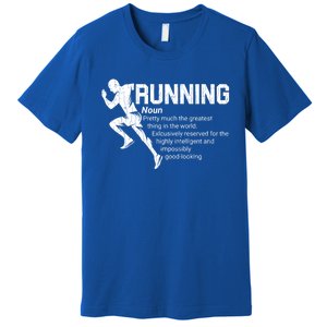 Running Definition Funny Marathon Runner Graphic Gift Premium T-Shirt