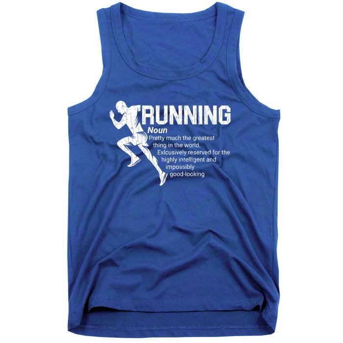 Running Definition Funny Marathon Runner Graphic Gift Tank Top