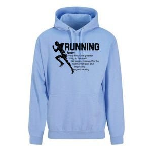 Running Definition Funny Marathon Runner Graphic Gift Unisex Surf Hoodie