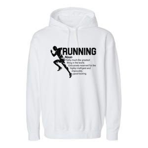 Running Definition Funny Marathon Runner Graphic Gift Garment-Dyed Fleece Hoodie