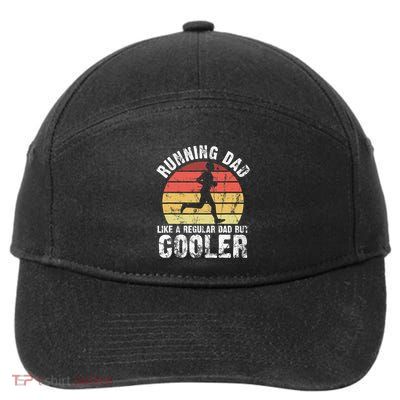 Running Dad FatherS Day Marathon Fitness Design Gift 7-Panel Snapback Hat
