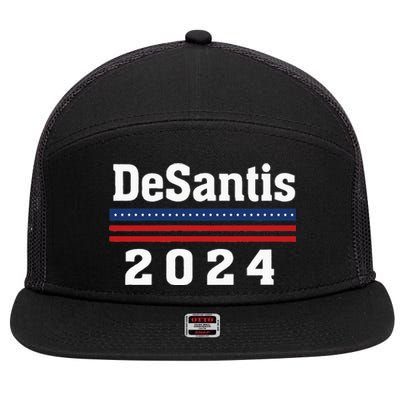 Ron DeSantis for President 2024 Election Proud Republican 7 Panel Mesh Trucker Snapback Hat