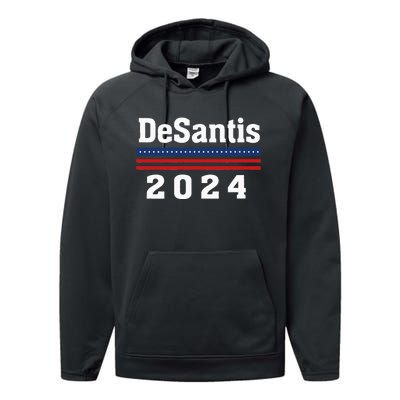 Ron DeSantis for President 2024 Election Proud Republican Performance Fleece Hoodie