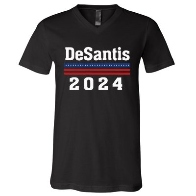 Ron DeSantis for President 2024 Election Proud Republican V-Neck T-Shirt