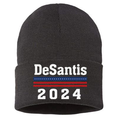 Ron DeSantis for President 2024 Election Proud Republican Sustainable Knit Beanie