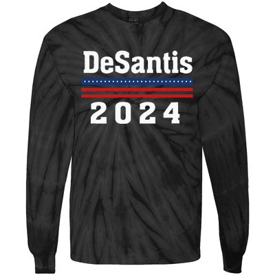 Ron DeSantis for President 2024 Election Proud Republican Tie-Dye Long Sleeve Shirt