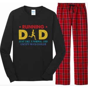 Running Dad Funny Marathon Runner FatherS Day Gift Long Sleeve Pajama Set