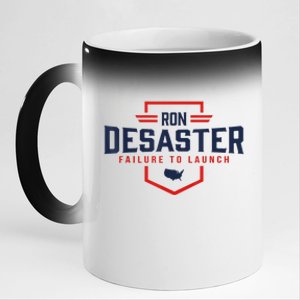 Ron DeSaster Failure To Launch Ron DeSantis For President 2024 11oz Black Color Changing Mug