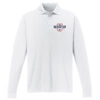 Ron DeSaster Failure To Launch Ron DeSantis For President 2024 Performance Long Sleeve Polo