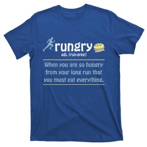 Rungry Definition Funny Runner Marathon Quote Love Running T-Shirt