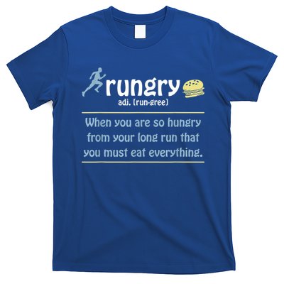 Rungry Definition Funny Runner Marathon Quote Love Running T-Shirt