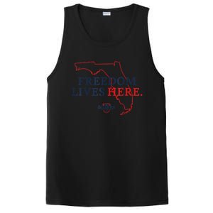 Ron DeSantis Freedom Lives Here Don't Tread On Florida 2022 PosiCharge Competitor Tank