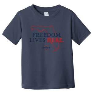 Ron DeSantis Freedom Lives Here Don't Tread On Florida 2022 Toddler T-Shirt