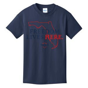 Ron DeSantis Freedom Lives Here Don't Tread On Florida 2022 Kids T-Shirt