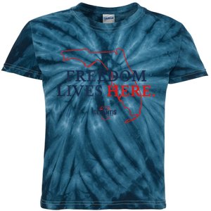 Ron DeSantis Freedom Lives Here Don't Tread On Florida 2022 Kids Tie-Dye T-Shirt