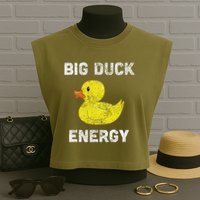 Rubber Ducky, Funny Meme, Big Duck Energy Garment-Dyed Women's Muscle Tee