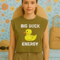Rubber Ducky, Funny Meme, Big Duck Energy Garment-Dyed Women's Muscle Tee