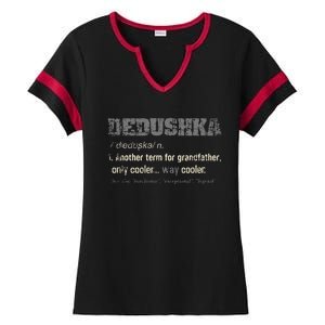 Russian Dedushka Funny Definition Grandpa Gift Ladies Halftime Notch Neck Tee