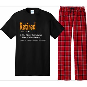 Retired Definition Funny Retirement Gag Gift Pajama Set