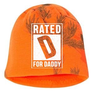 Rated D For Daddy Funny Dad Kati - Camo Knit Beanie