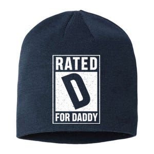 Rated D For Daddy Funny Dad Sustainable Beanie