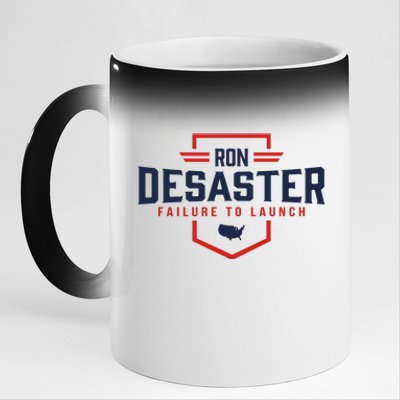 Ron DeSaster Failure To Launch Ron DeSantis For President 2024 11oz Black Color Changing Mug