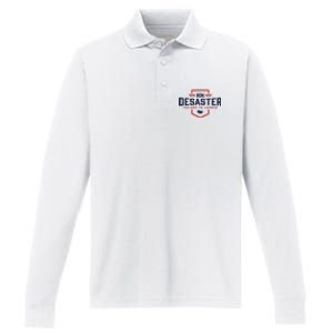 Ron DeSaster Failure To Launch Ron DeSantis For President 2024 Performance Long Sleeve Polo