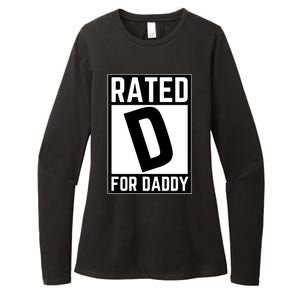 Rated D For Daddy Womens CVC Long Sleeve Shirt