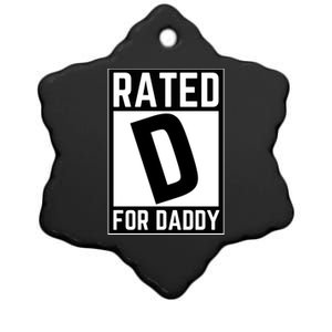 Rated D For Daddy Ceramic Star Ornament