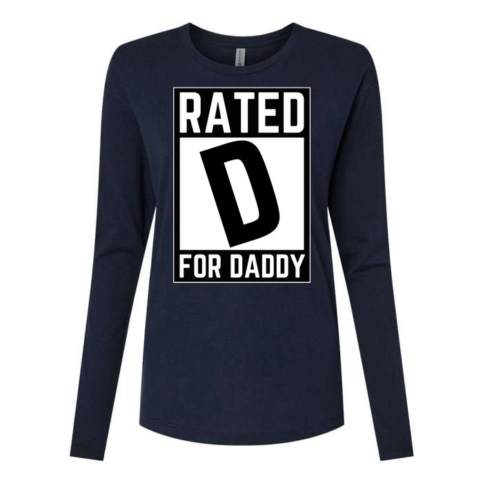 Rated D For Daddy Womens Cotton Relaxed Long Sleeve T-Shirt