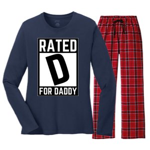 Rated D For Daddy Women's Long Sleeve Flannel Pajama Set 