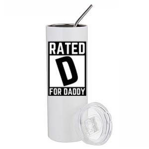 Rated D For Daddy Stainless Steel Tumbler