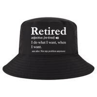 Retired Definition Funny Retirement Gag Gift Cool Comfort Performance Bucket Hat