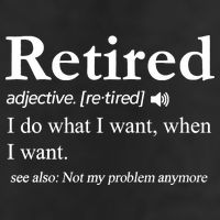 Retired Definition Funny Retirement Gag Gift Cool Comfort Performance Bucket Hat