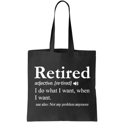 Retired Definition Funny Retirement Gag Gift Bag