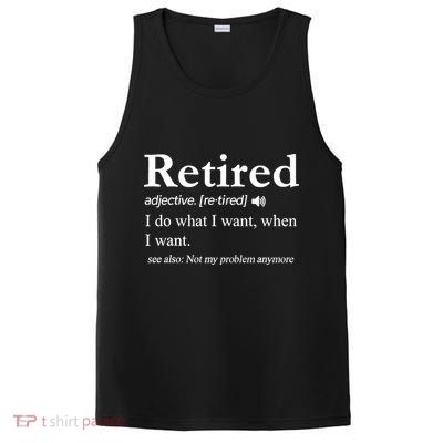 Retired Definition Funny Retirement Gag Gift PosiCharge Competitor Tank