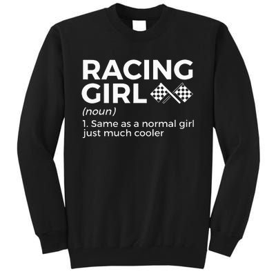 Racing Definition For Racers Race Car Parties Tall Sweatshirt