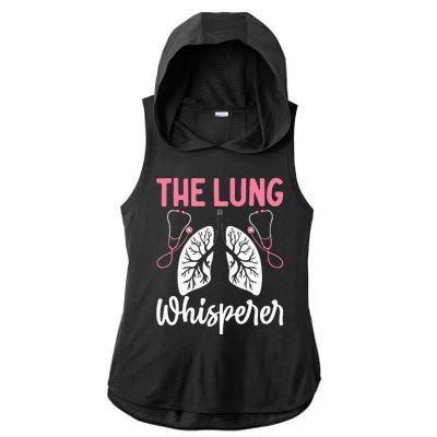 Rt Doctor Funny Respiratory Therapist The Lung Whisperer Ladies PosiCharge Tri-Blend Wicking Draft Hoodie Tank