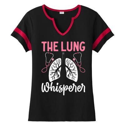 Rt Doctor Funny Respiratory Therapist The Lung Whisperer Ladies Halftime Notch Neck Tee