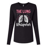 Rt Doctor Funny Respiratory Therapist The Lung Whisperer Womens Cotton Relaxed Long Sleeve T-Shirt