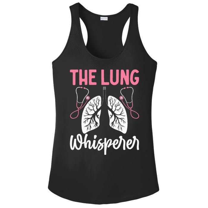 Rt Doctor Funny Respiratory Therapist The Lung Whisperer Ladies PosiCharge Competitor Racerback Tank