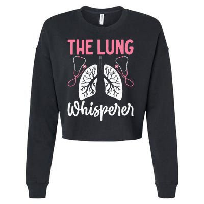 Rt Doctor Funny Respiratory Therapist The Lung Whisperer Cropped Pullover Crew